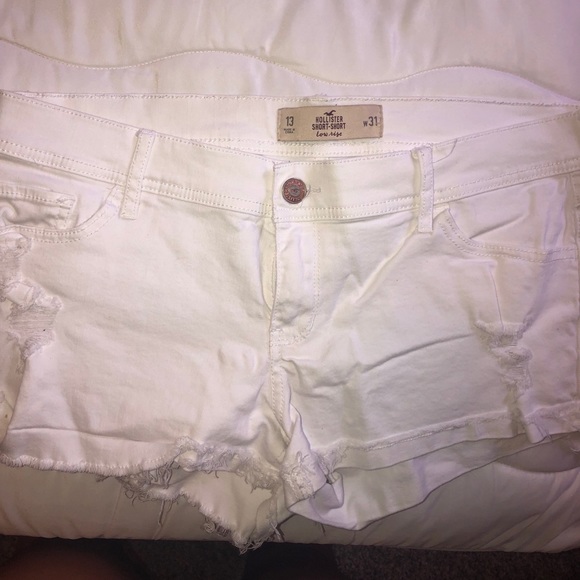 Hollister Pants - Women’s white denim shorts size 13 Hollister Pants - Women’s white denim shorts size 13